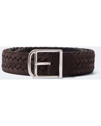 Brioni - Braided Suede Belt - Lyst