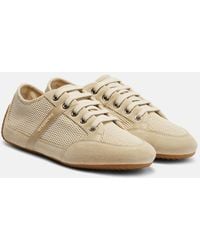 Givenchy - Slim Suede-Trimmed Sneakers - Lyst