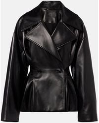 Balenciaga - Double-Breasted Leather Jacket - Lyst