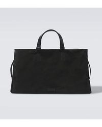 Giorgio Armani - Suede Duffel Bag - Lyst