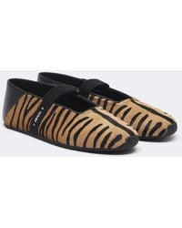 Fendi - Academia Calf Hair Ballet Flats - Lyst