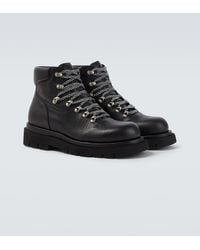 Bottega Veneta - Lug Leather Lace-Up Boots - Lyst