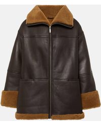 Totême - Signature Shearling-lined Leather Jacket - Lyst