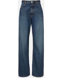 Alaïa - Low-Rise Straight Jeans - Lyst