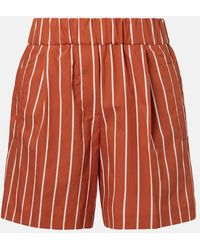 Brunello Cucinelli - Striped Cotton-Blend Bermuda Shorts - Lyst
