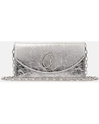 Christian Louboutin - Loubi54 Metallic Leather Clutch - Lyst