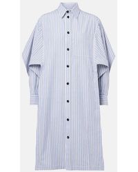 Bottega Veneta - Striped Cotton Shirt Dress - Lyst