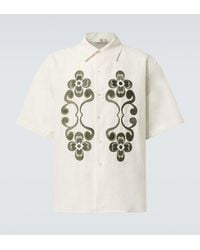 Commas - Reflection Embroidered Bowling Shirt - Lyst