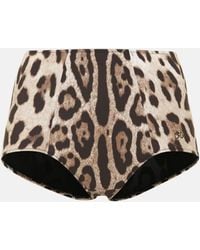Dolce & Gabbana - Culotte de bikini a motif leopard - Lyst