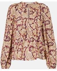 Ulla Johnson - Brea Printed Cotton-Blend Blouse - Lyst
