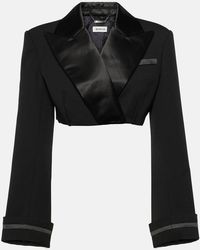 Jonathan Simkhai - Blazer Cropped Clare En Mezcla De Lana - Lyst