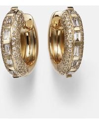 SHAY - 18Kt Hoop Earrings With Diamonds - Lyst