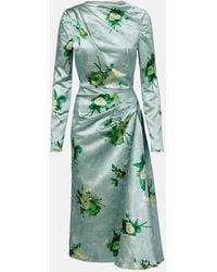 Erdem - Midikleid Aus Satin - Lyst