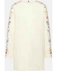 Max Mara - Leva Floral Wool-Blend Minidress - Lyst