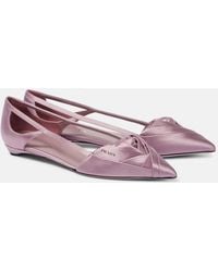 Prada - Satin Ballerinas - Lyst