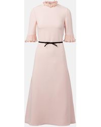 Valentino - Cady Couture Ruffled Midi Dress - Lyst