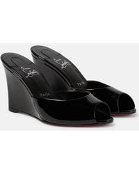 Christian Louboutin - Me Dolly Zeppa Patent Leather Sandals - Lyst