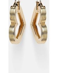 Sydney Evan - Orecchini Flutted Heart - Lyst