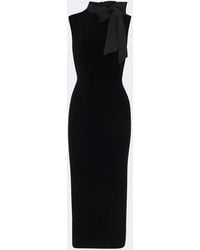 Roland Mouret - Tie-Neck Velvet Cocktail Dress - Lyst