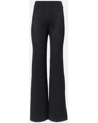 Missoni - High-Rise Cotton-Blend Wide-Leg Pants - Lyst