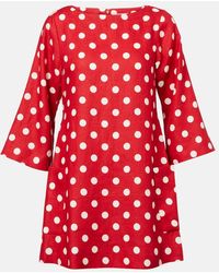 Posse - Nina Polka-Dot Linen Minidress - Lyst