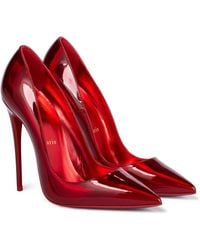 Christian Louboutin So Kate 120 Patent Leather Pumps - Red