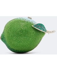Judith Leiber - Citron Lime Embellished Clutch - Lyst