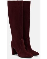 Gianvito Rossi - Glen 85 Suede Knee-High Boots - Lyst