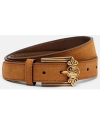 Etro - Guertel Pegaso Aus Veloursleder - Lyst