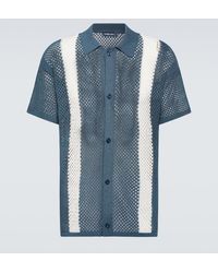 Frescobol Carioca - Castillo Cotton-blend Crochet Bowling Shirt - Lyst