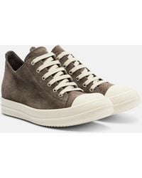Rick Owens - Suede Low-Top Sneakers - Lyst