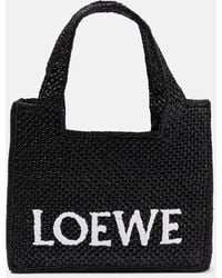 Loewe - Mini Raffia Basket Bag - Lyst