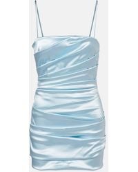 Dolce & Gabbana - Draped Satin Mini Dress - Lyst