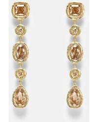 Octavia Elizabeth - Nesting Gem 18Kt Drop Earrings With Diamonds - Lyst