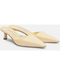 Manolo Blahnik - Moiramu Leather Mules - Lyst