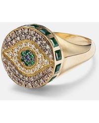 Ileana Makri - Dawn Candy 18Kt Ring With Diamonds And Gemstones - Lyst