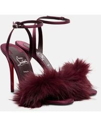 Christian Louboutin - Patchoulina 100 Crepe Satin Sandals - Lyst