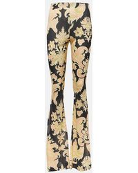 Etro - Pantaloni flared in jersey con stampa - Lyst