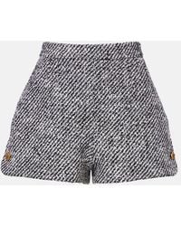 Versace - Wool-Blend Boucle Shorts - Lyst