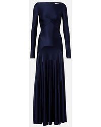 Rabanne - Paneled Jersey Maxi Dress - Lyst