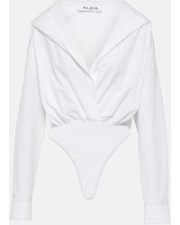 Alaïa - Body De Algodon Con Capucha - Lyst