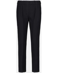 Brunello Cucinelli - High-Rise Silk-Blend Pants - Lyst