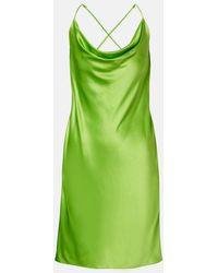 Saint Laurent - Silk Satin Slip Dress - Lyst