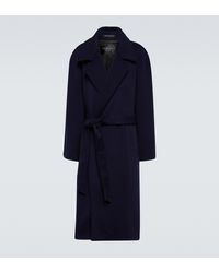Balenciaga Mantel aus Kaschmir und Wolle - Blau