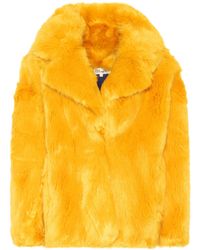 Diane von Furstenberg Jacke aus Faux Fur - Gelb