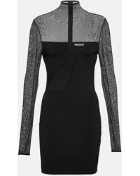 Nensi Dojaka - Mesh And Jersey Minidress - Lyst