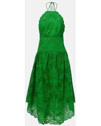 FARM Rio - Robe Midi En Coton A Ornements - Lyst