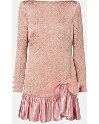 Valentino - Wool And Silk-Blend Matelasse Minidress - Lyst
