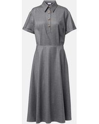 Brunello Cucinelli - Virgin Wool Shirt Dress - Lyst