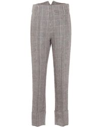 Brunello Cucinelli Pantaloni a quadri in lino - Neutro